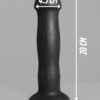 Strat'o – plug en silicone – schéma noir et blanc avec flèches indiquant les dimensions (hauteur, largeur, base)