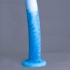 Arc'o – gode en silicone – vue de face – couleur bleu et blanc marbré