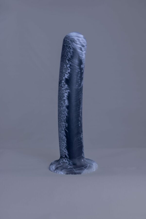 Arc'o – gode en silicone – vue arrière – couleur noir et blanc marbré