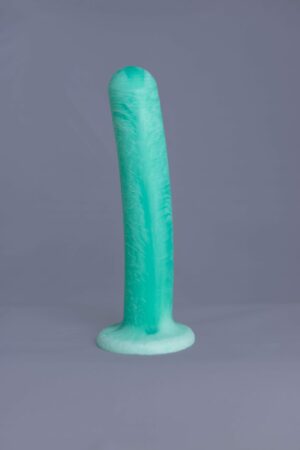 Arc'o – gode en silicone – vue de face – couleur vert et blanc marbré
