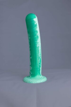 Arc'o – gode en silicone – vue arrière – couleur vert et blanc marbré