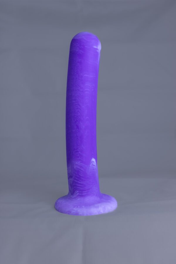 Arc'o – gode en silicone – vue arrière – couleur violet et blanc marbré