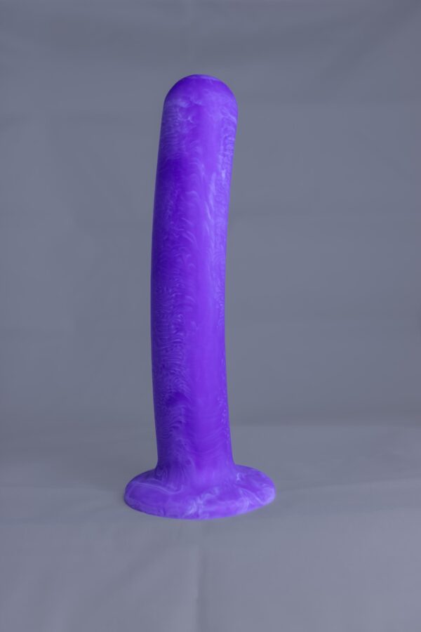 Arc'o – gode en silicone – vue arrière – couleur violet et blanc marbré