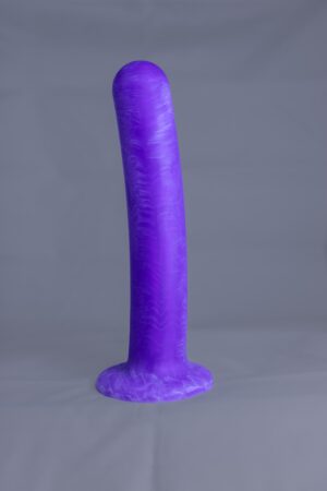 Arc'o – gode en silicone – vue de face – couleur violet et blanc marbré