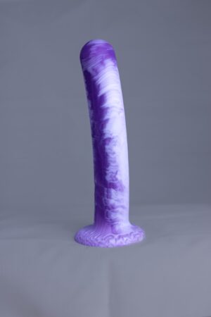 Arc'o – gode en silicone – vue arrière – couleur violet et blanc marbré