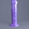 Strat'o – gode en silicone – vue de face – couleur violet et blanc marbré