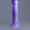 Strat'o – gode en silicone – vue arrière – couleur violet et blanc marbré