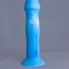 Strat'o – gode en silicone – vue arrière – couleur bleu et blanc marbré