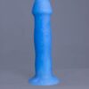 Strat'o – gode en silicone – vue de face – couleur bleu et blanc marbré