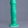 Strat'o – gode en silicone – vue arrière – couleur vert et blanc marbré