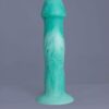 Strat'o – gode en silicone – vue de face – couleur vert et blanc marbré