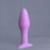 Bold'o – plug en silicone – vue de face – couleur rose et blanc marbré