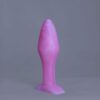 Bold'o – plug en silicone – vue de face – couleur rose et blanc marbré