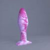 Bold'o – plug en silicone – vue de face – couleur rose et blanc marbré