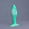 Bold'o – plug en silicone – vue de face – couleur vert et blanc marbré