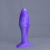 Bold'o – plug en silicone – vue de face – couleur violet et blanc marbré