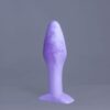 Bold'o – plug en silicone – vue arrière – couleur violet et blanc marbré