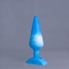 Pic'o – plug en silicone – vue arrière – couleur bleu et blanc marbré