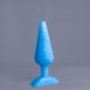 Pic'o – plug en silicone – vue de face – couleur bleu et blanc marbré