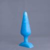 Pic'o – plug en silicone – vue arrière – couleur bleu et blanc marbré