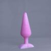 Pic'o – plug en silicone – vue de face – couleur rose et blanc marbré