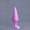 Pic'o – plug en silicone – vue arrière – couleur rose et blanc marbré
