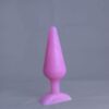 Pic'o – plug en silicone – vue de face – couleur rose et blanc marbré