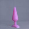 Pic'o – plug en silicone – vue arrière – couleur rose et blanc marbré