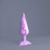 Pic'o – plug en silicone – vue de face – couleur rose et blanc marbré