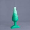 Pic'o – plug en silicone – vue de face – couleur vert et blanc marbré