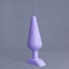 Pic'o – plug en silicone – vue arrière – couleur violet et blanc marbré