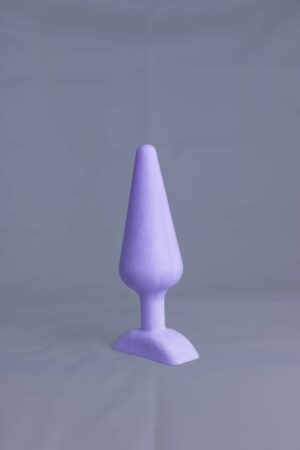 Pic'o – plug en silicone – vue arrière – couleur violet et blanc marbré