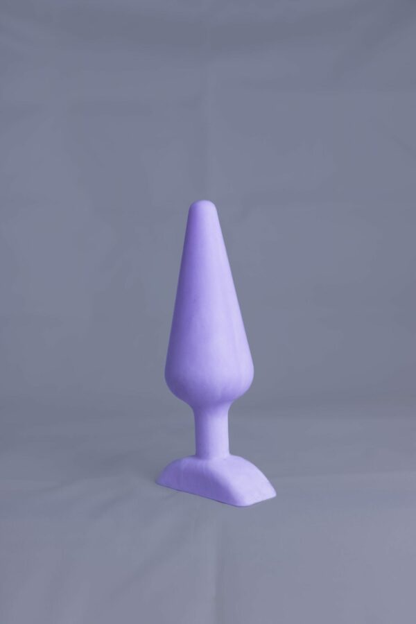 Pic'o – plug en silicone – vue arrière – couleur violet et blanc marbré