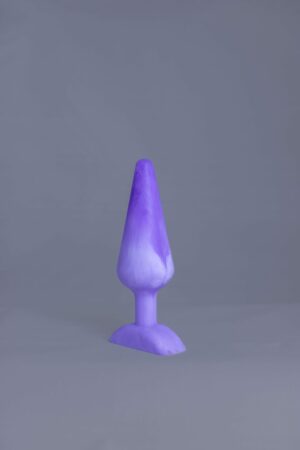 Pic'o – plug en silicone – vue de face – couleur violet et blanc marbré