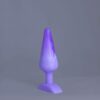 Pic'o – plug en silicone – vue arrière – couleur violet et blanc marbré