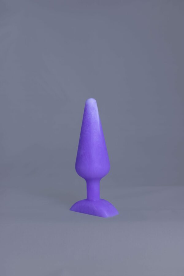 Pic'o – plug en silicone – vue de face – couleur violet et blanc marbré