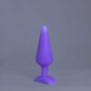 Pic'o – plug en silicone – vue arrière – couleur violet et blanc marbré