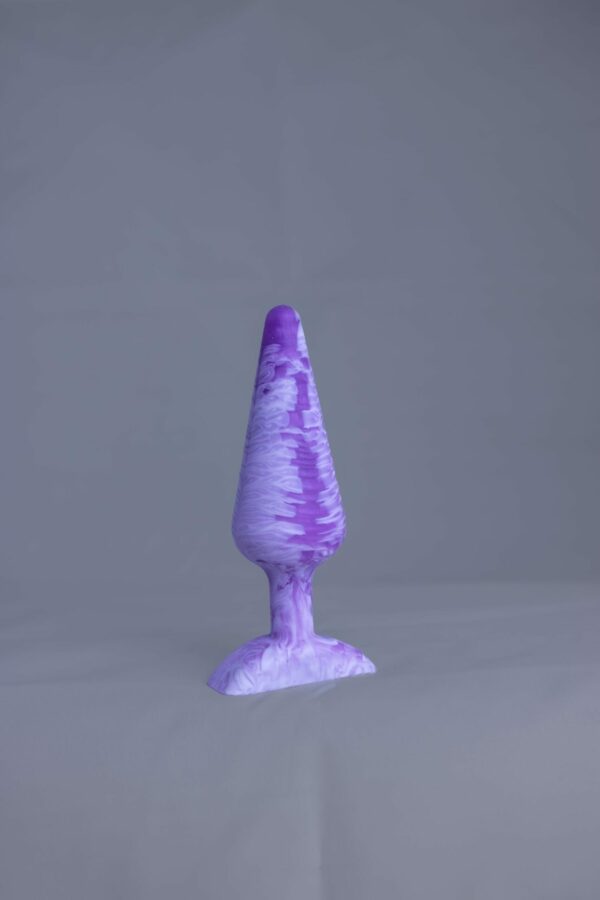 Pic'o – plug en silicone – vue de face – couleur violet et blanc marbré